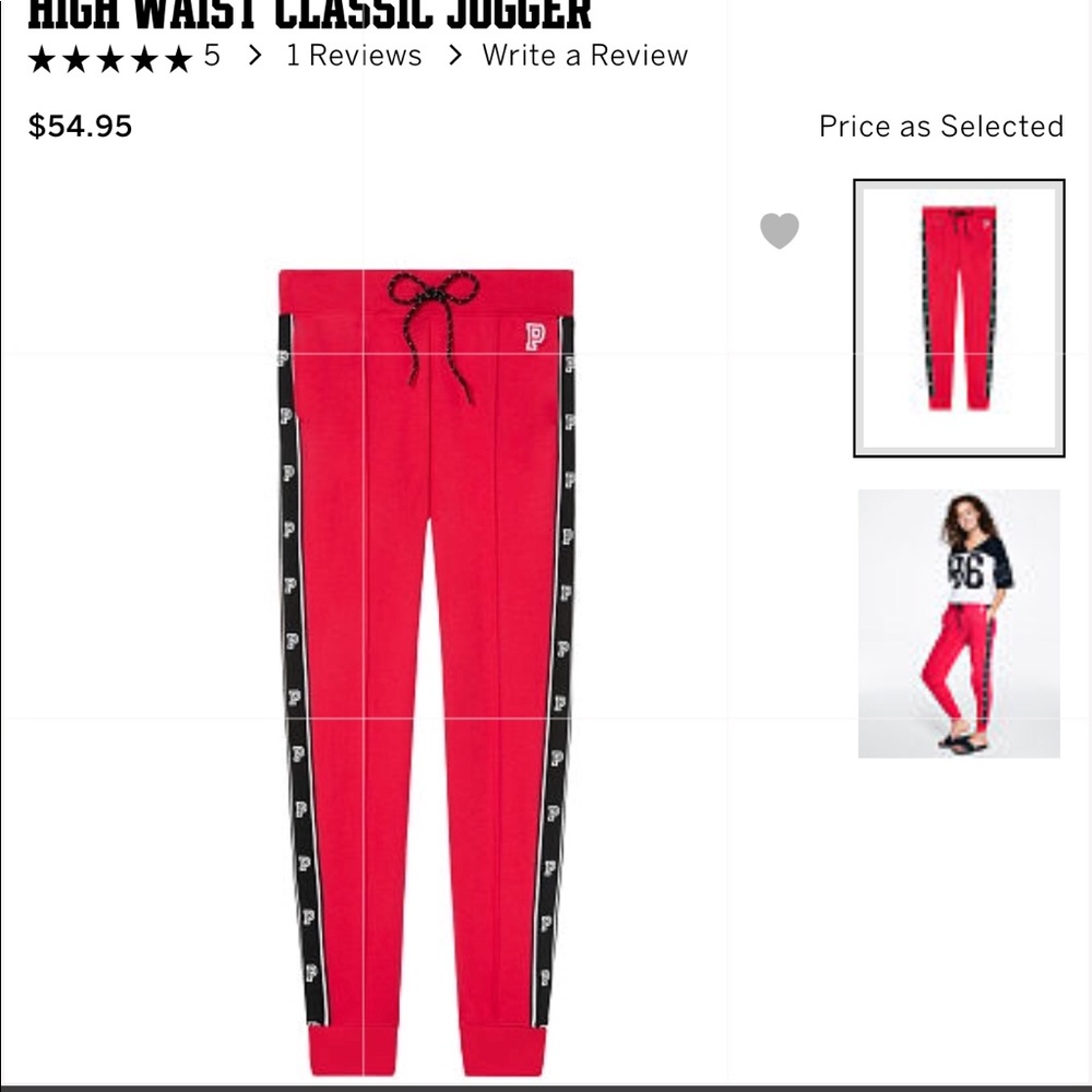 VS PINK HIGH WAIST CLASSIC JOGGERS